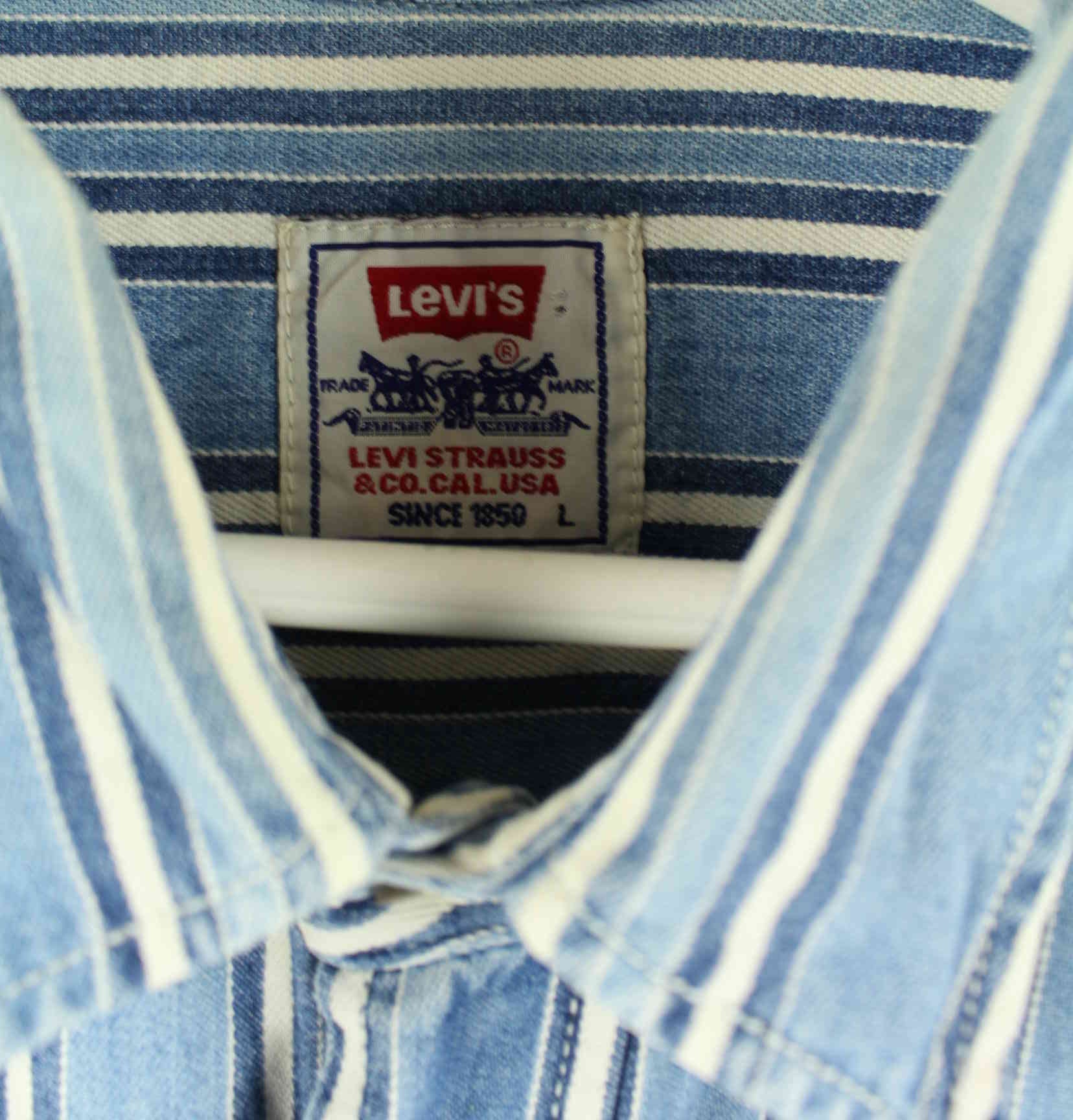 Levi's 00s Striped Hemd Blau L (detail image 2)