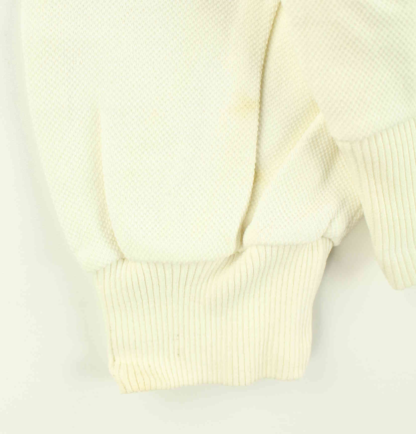 Lacoste 90s Vintage Polo Sweater Beige M (detail image 5)
