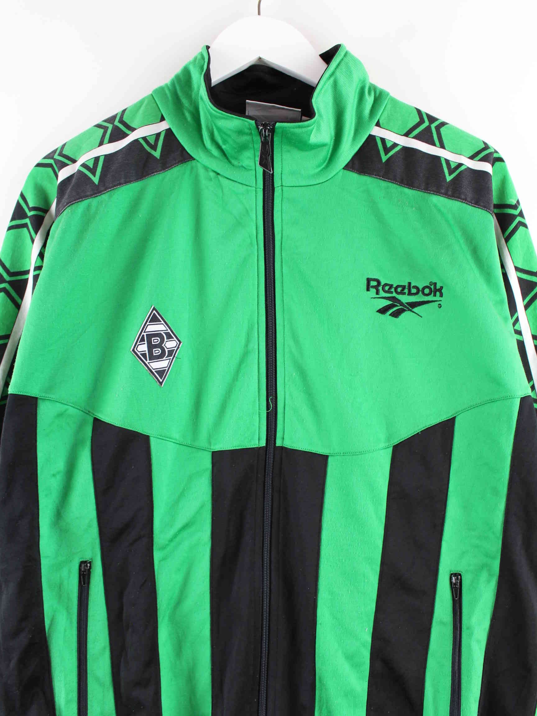 Reebok 1996 Vintage Mönchengladbach Trainingsjacke Grün M (detail image 1)