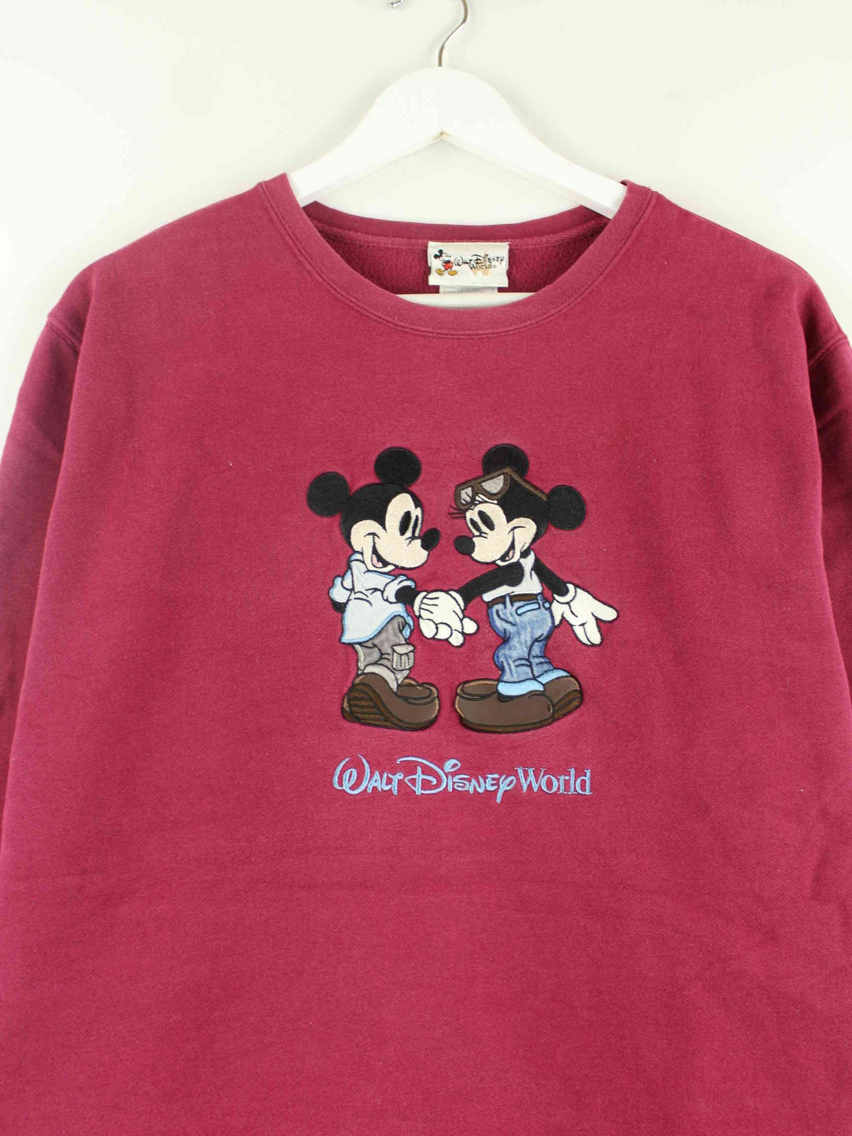 Disney 00s Mickey Mouse Embroidered Sweater Rot XL (detail image 1)