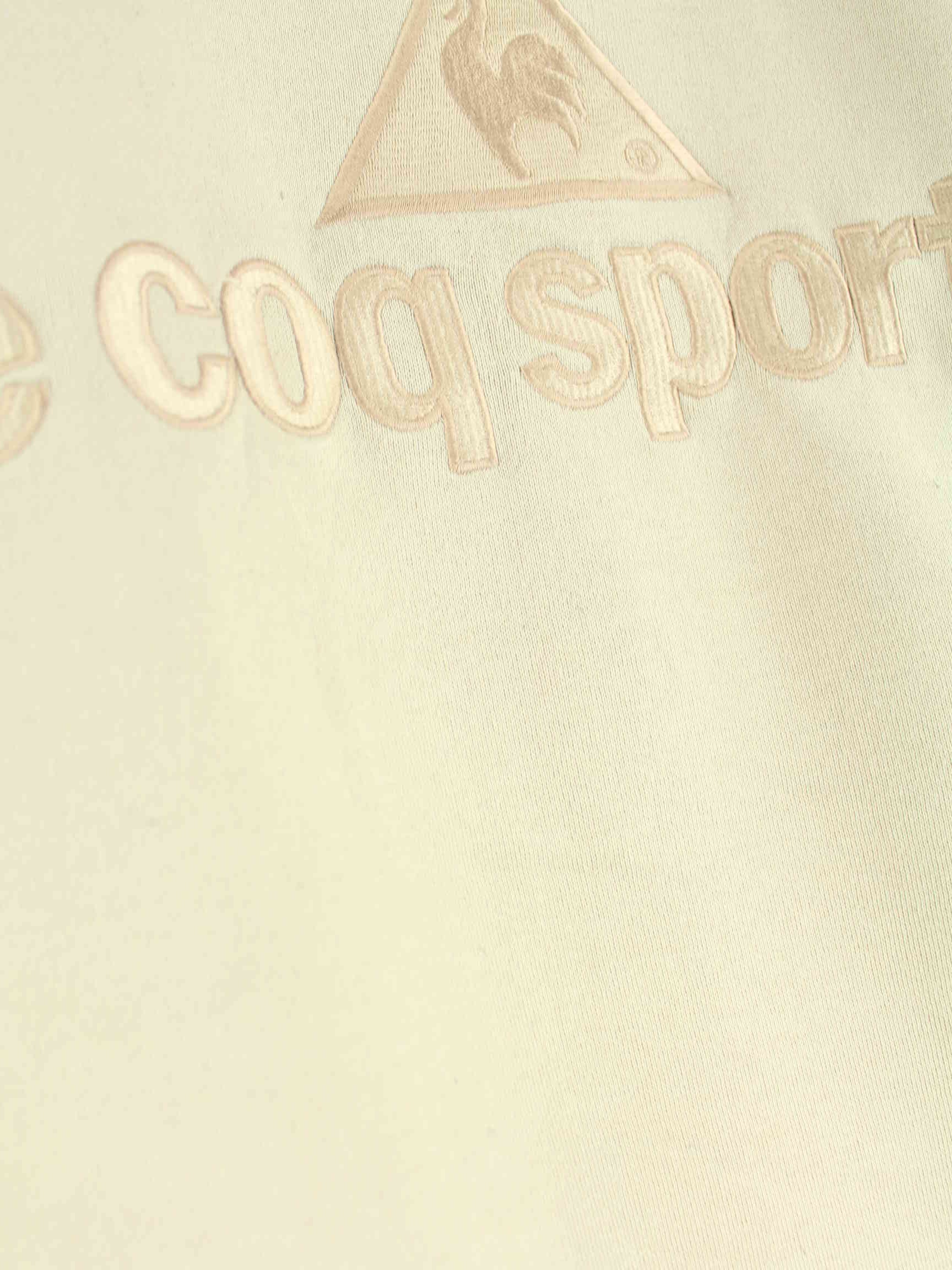 Le Coq Sportif 90s Vintage Embroidered Sweater Beige L (detail image 2)
