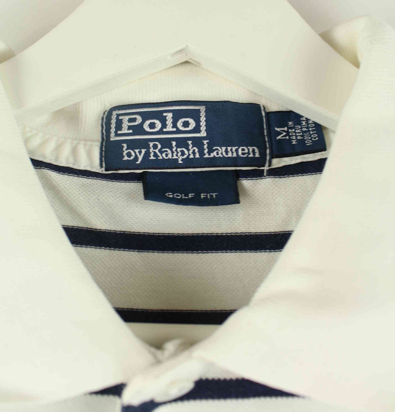 Ralph Lauren 90s Vintage Golf Fit Polo Blau M (detail image 2)
