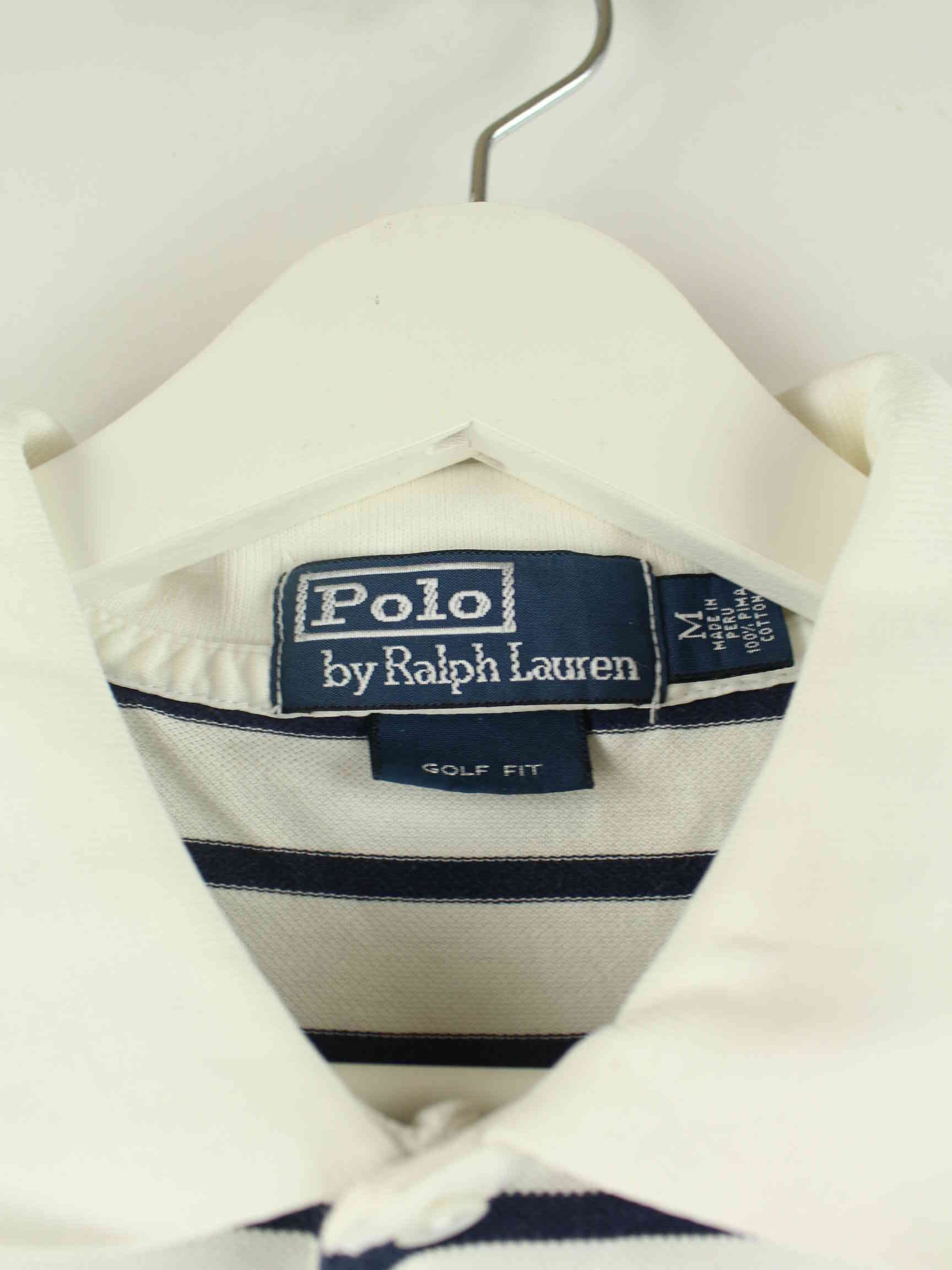 Ralph Lauren 90s Vintage Golf Fit Polo Blau M (detail image 2)