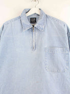 GAP 00s Half Zip Striped Jeans Jacke Blau XL (detail image 1)