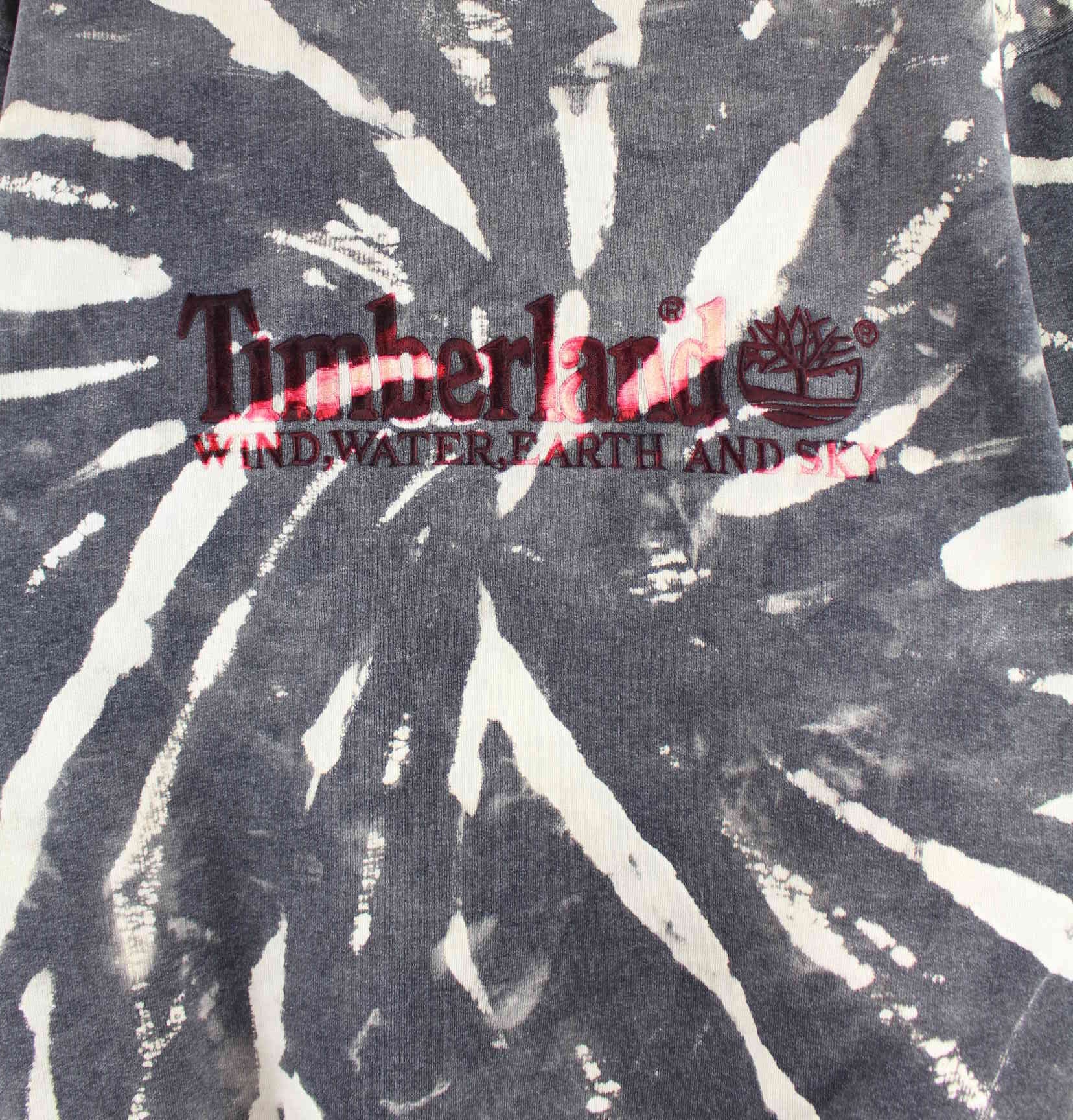 Timberland 90s Vintage Embroidered Tie Dye Sweater Grau M (detail image 1)
