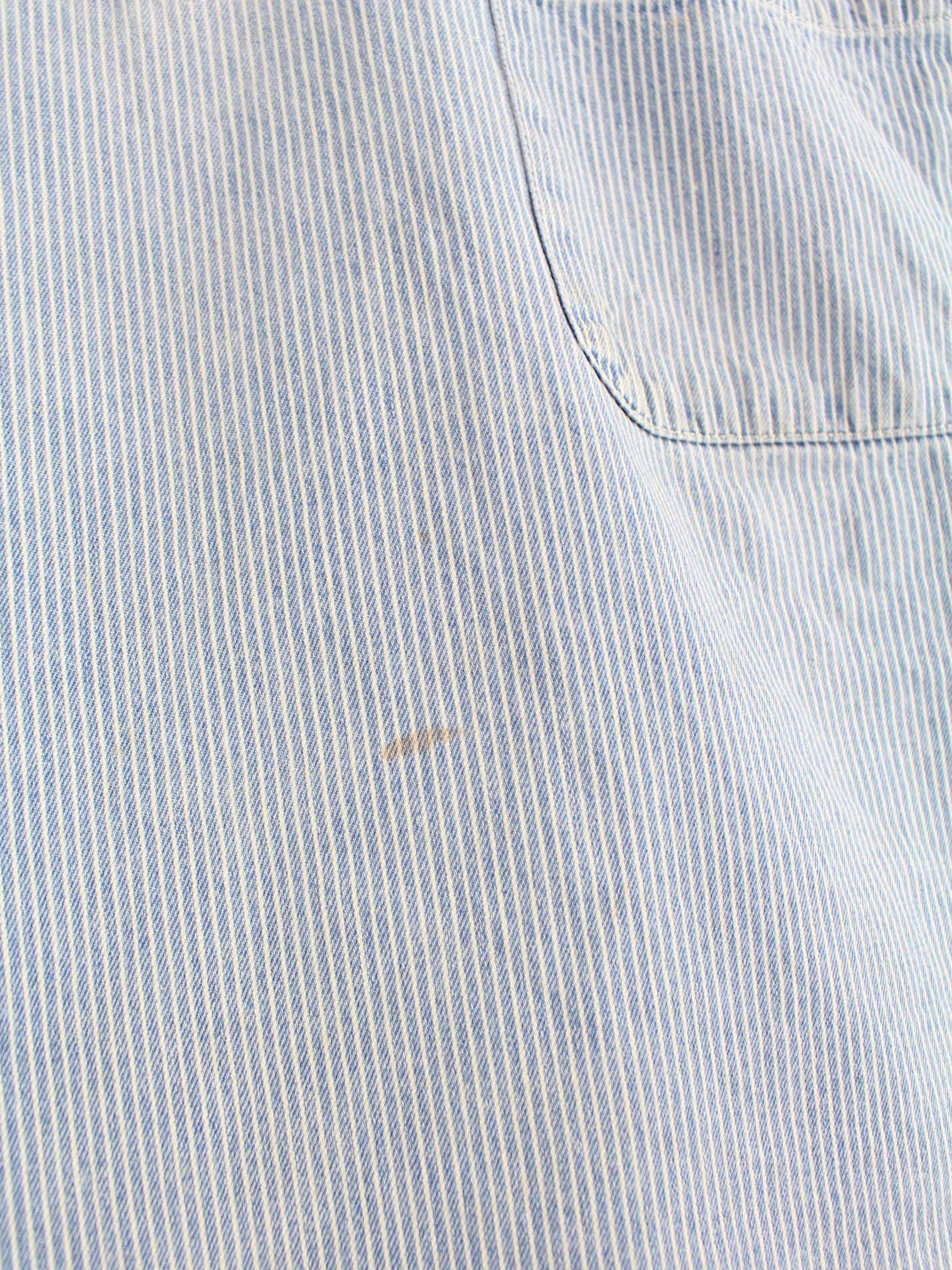 GAP 00s Half Zip Striped Jeans Jacke Blau XL (detail image 3)