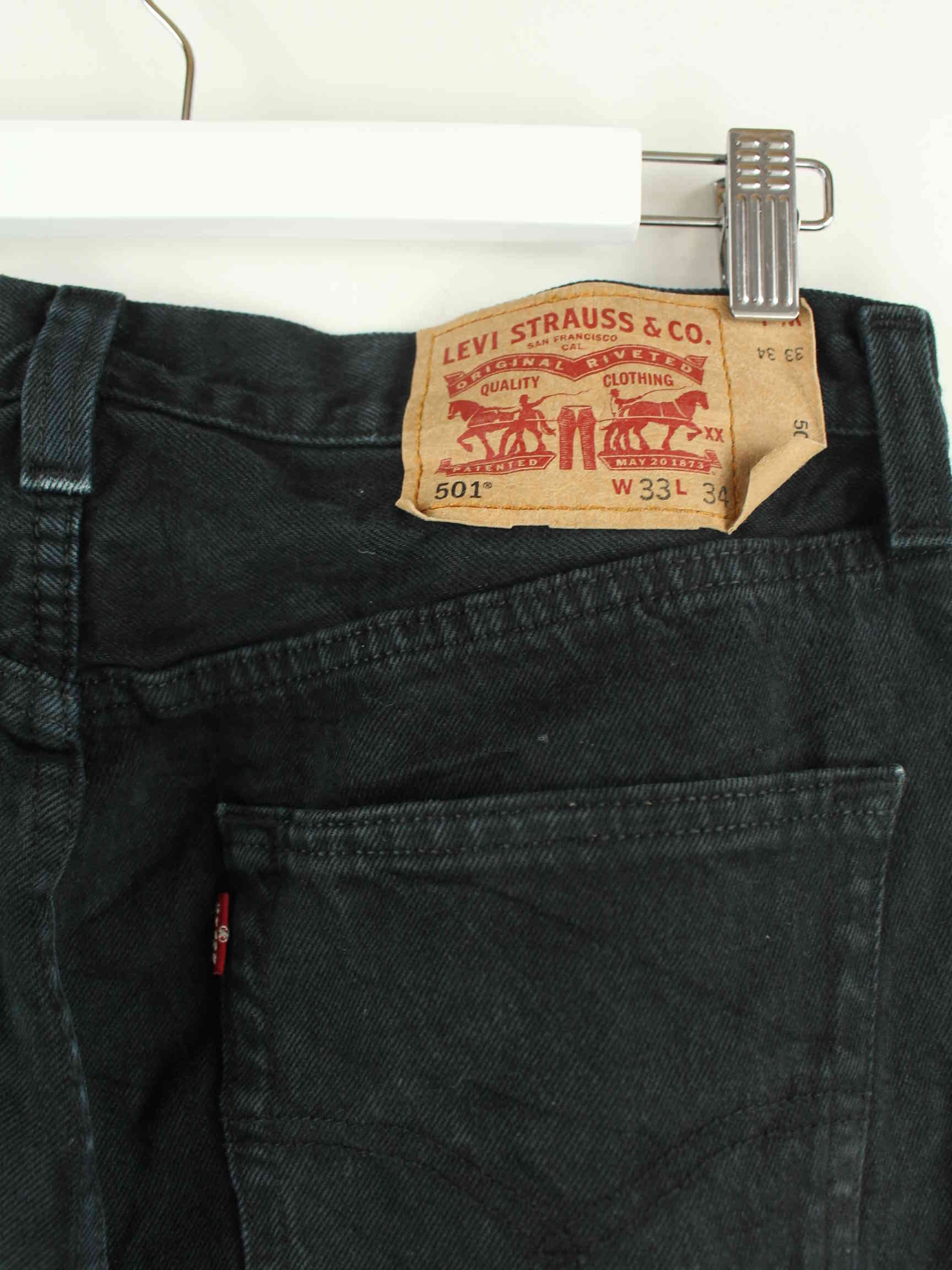 Levi's 501 Jeans Schwarz W30 L30 (detail image 1)
