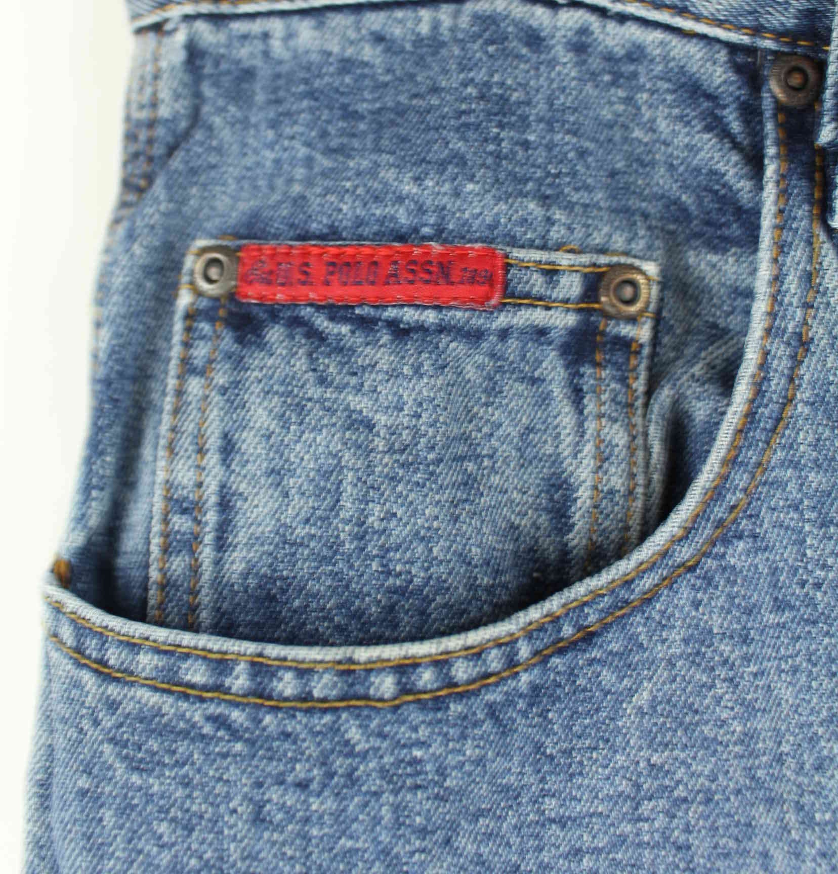 U.S. Polo ASSN. y2k Embroidered Carpenter Jeans Blau W36 L30 (detail image 3)
