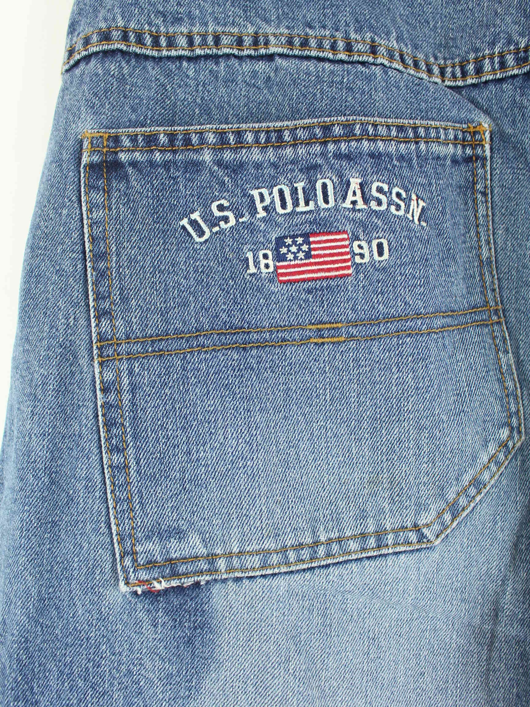 U.S. Polo ASSN. y2k Embroidered Carpenter Jeans Blau W36 L30 (detail image 5)