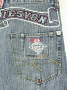 Vintage y2k Embroidered Carpenter Jeans Blau W32 L40 (detail image 3)