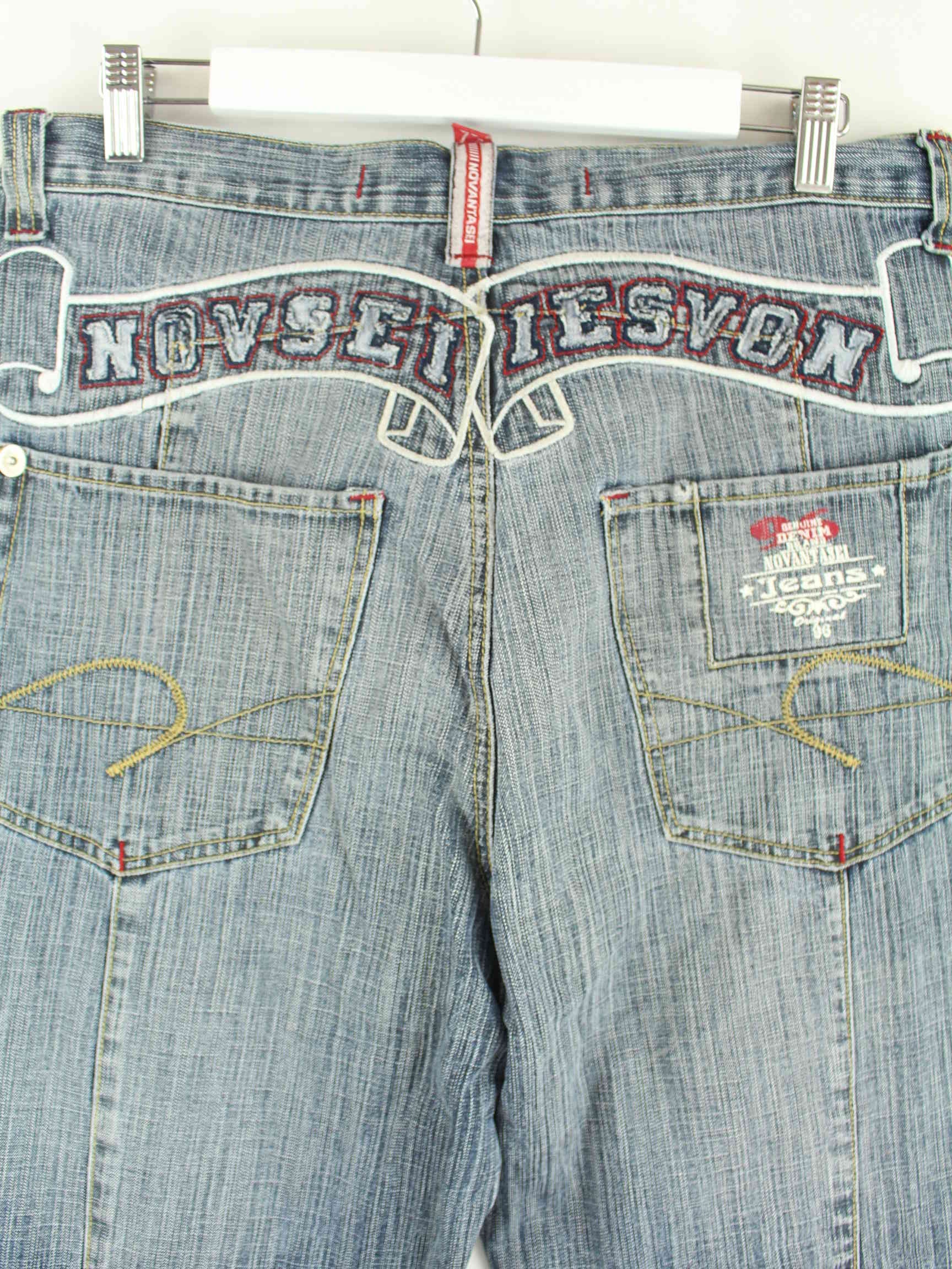 Vintage y2k Embroidered Carpenter Jeans Blau W32 L40 (detail image 4)