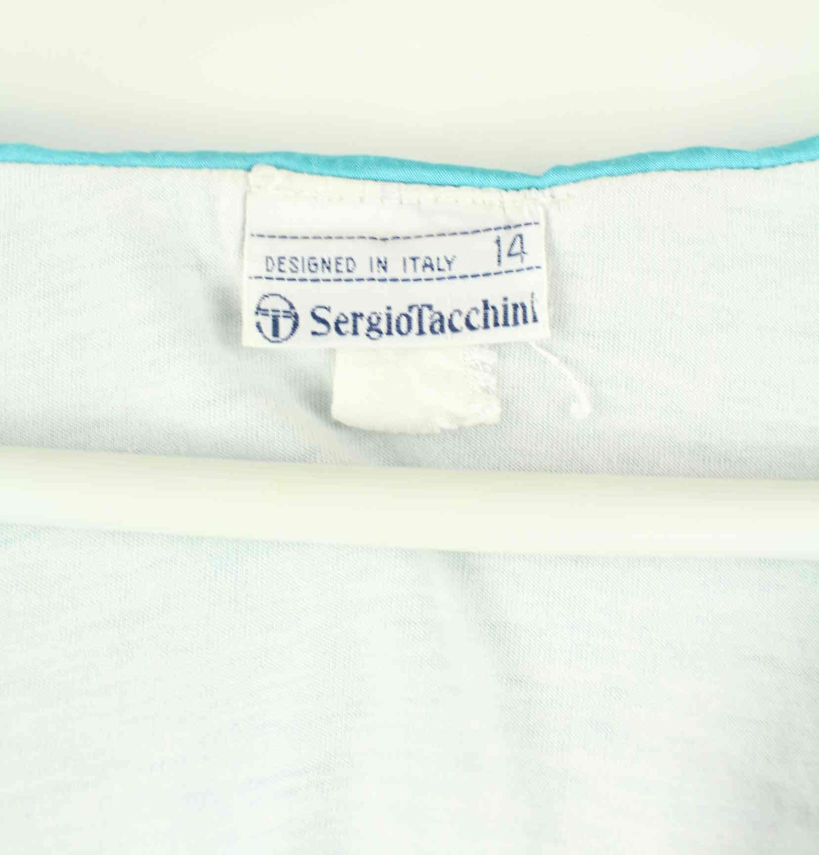 Sergio Tacchini 80s Vintage Embroidered Trainingsjacke Blau L (detail image 2)