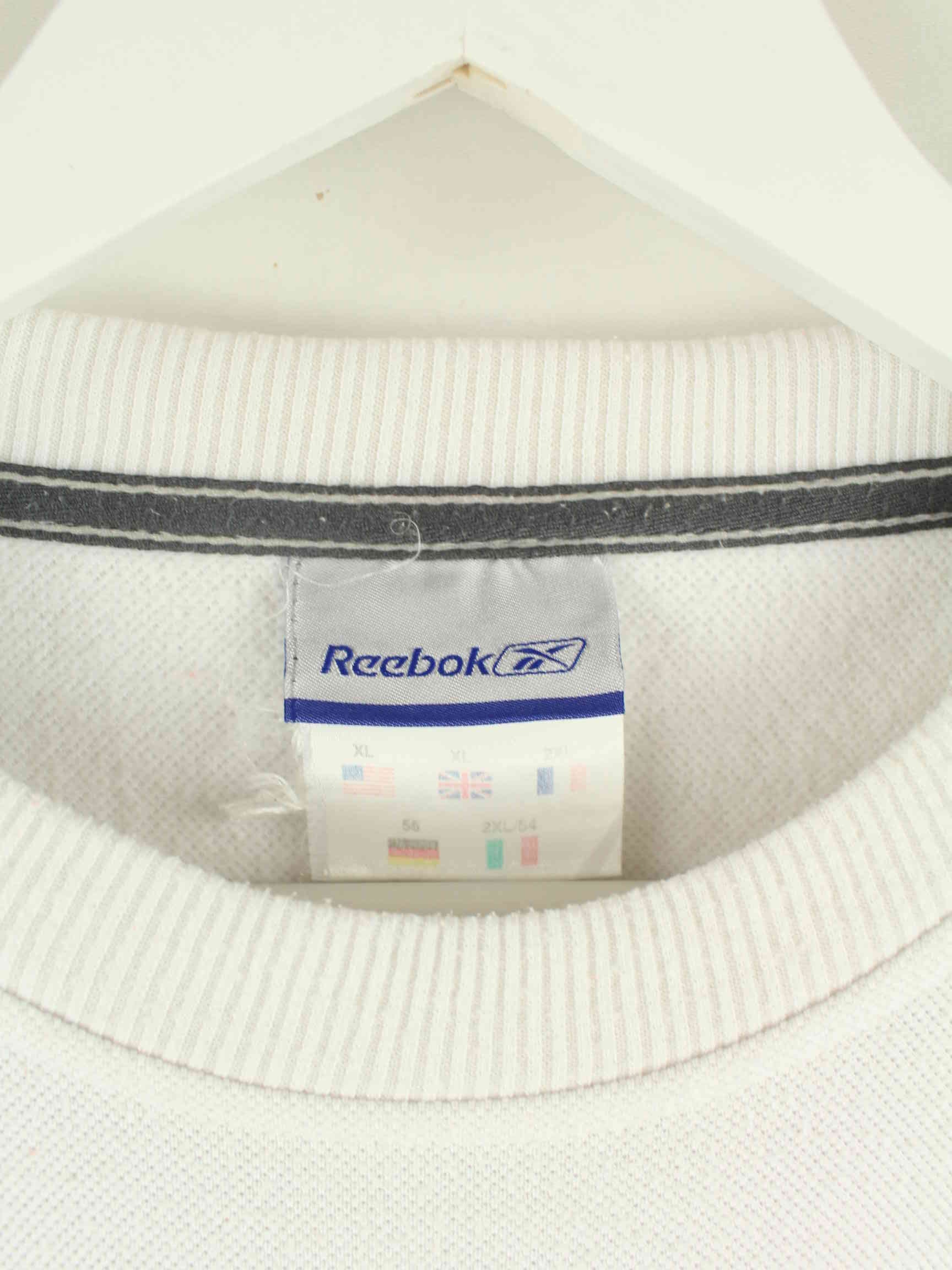 Reebok 00s Big Spellout Embroidered Sweater Weiß XL (detail image 2)