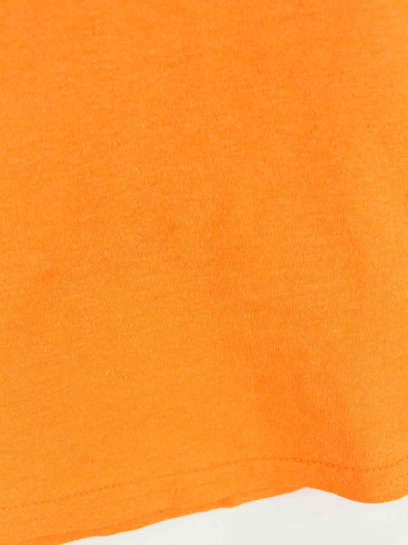 Gildan Damen Big Buck Moto Racing Print T-Shirt Orange XXS (detail image 3)