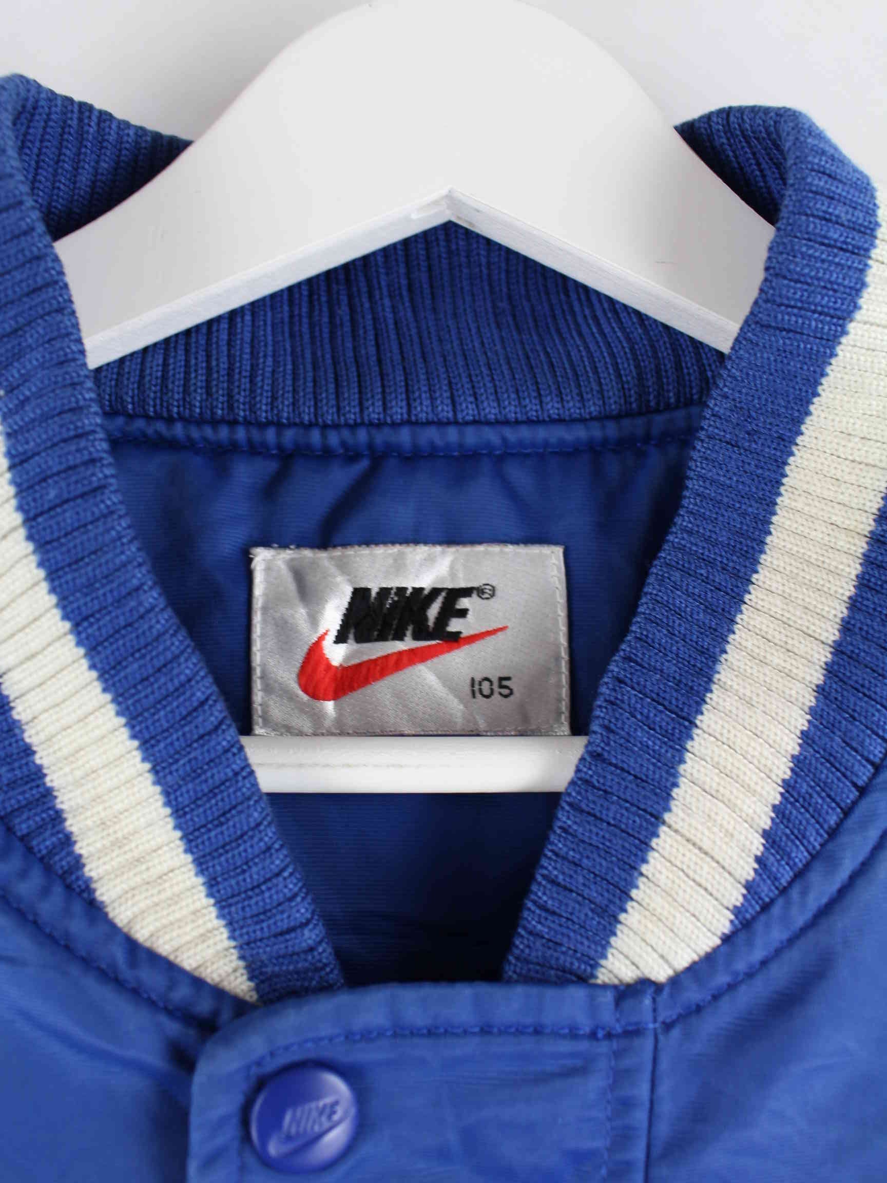 Nike 90s Vintage Spellout Embroidered Bomber College Jacke Blau XL (detail image 2)