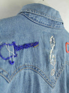 Levi's 00s Customized Jeans Hemd Blau L (detail image 4)