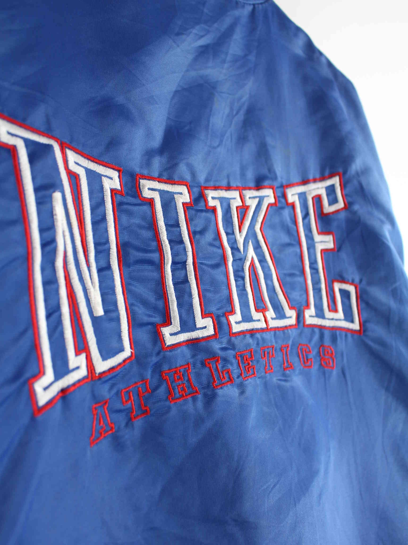 Nike 90s Vintage Spellout Embroidered Bomber College Jacke Blau XL (detail image 8)