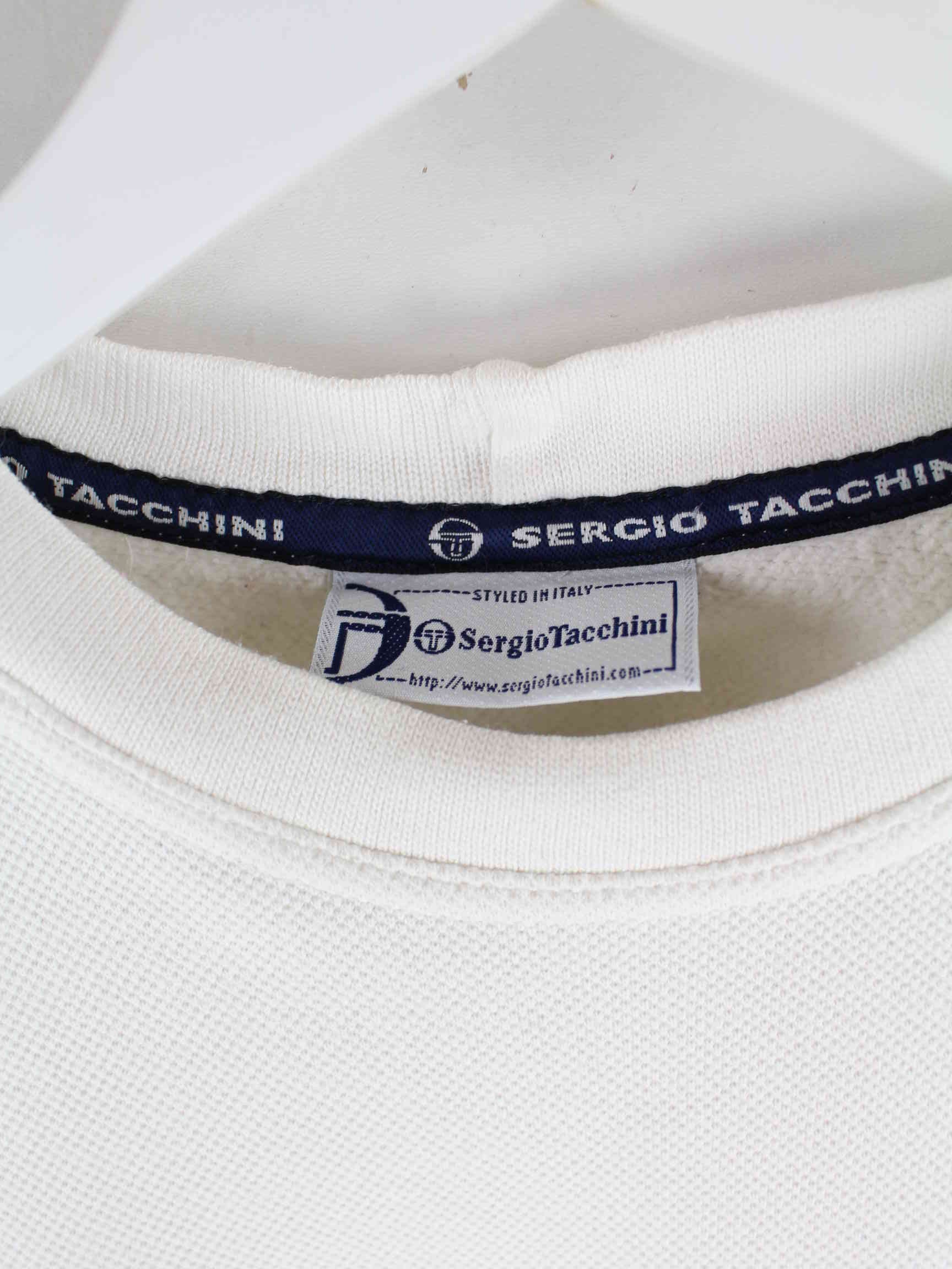 Sergio Tacchini 00s Embroidered Sweater Weiß S (detail image 2)