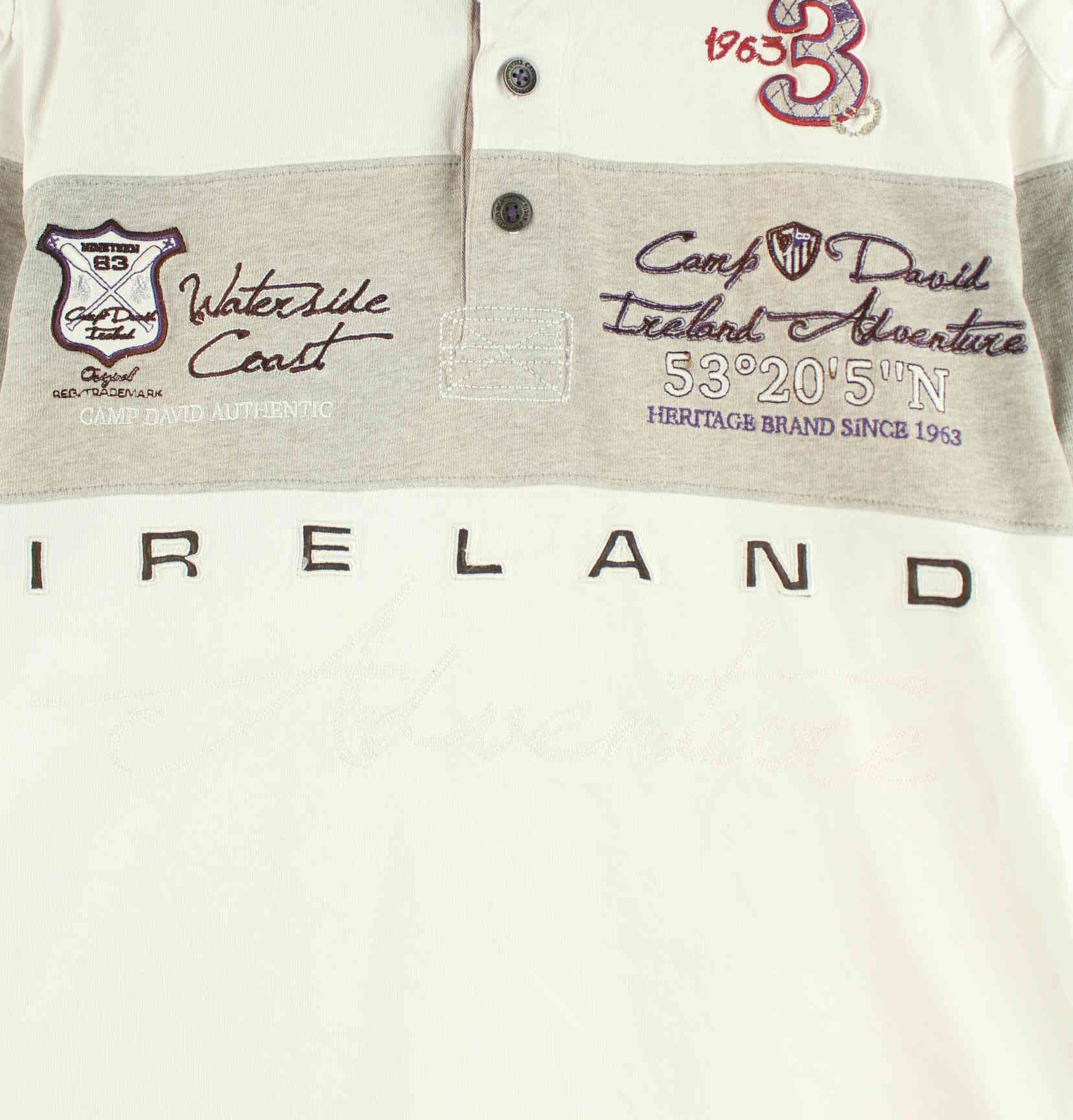 Camp David Embroidered Langarm Polo Weiß L (detail image 1)