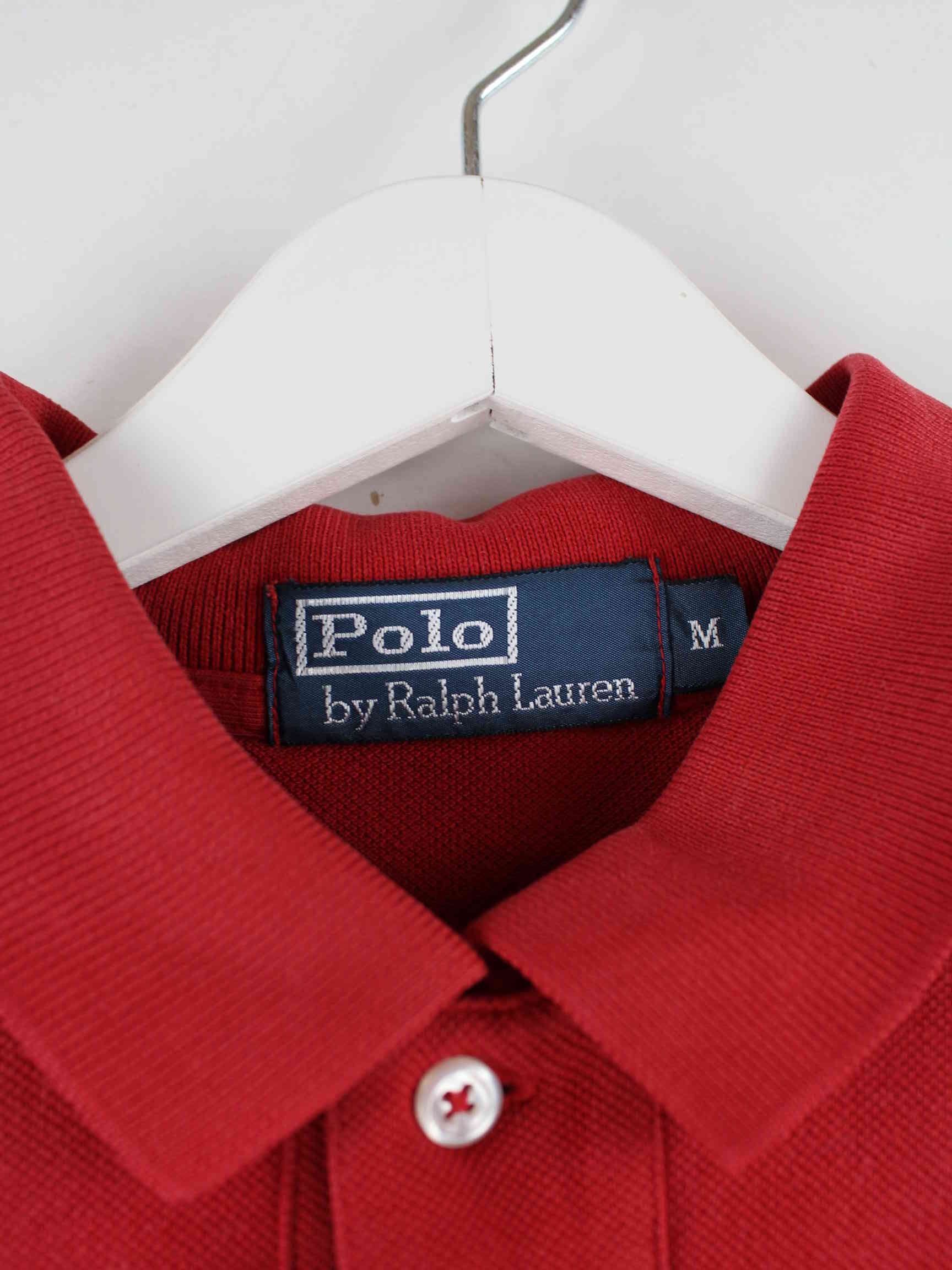 Ralph Lauren 90s Vintage Basic Polo Rot M (detail image 2)