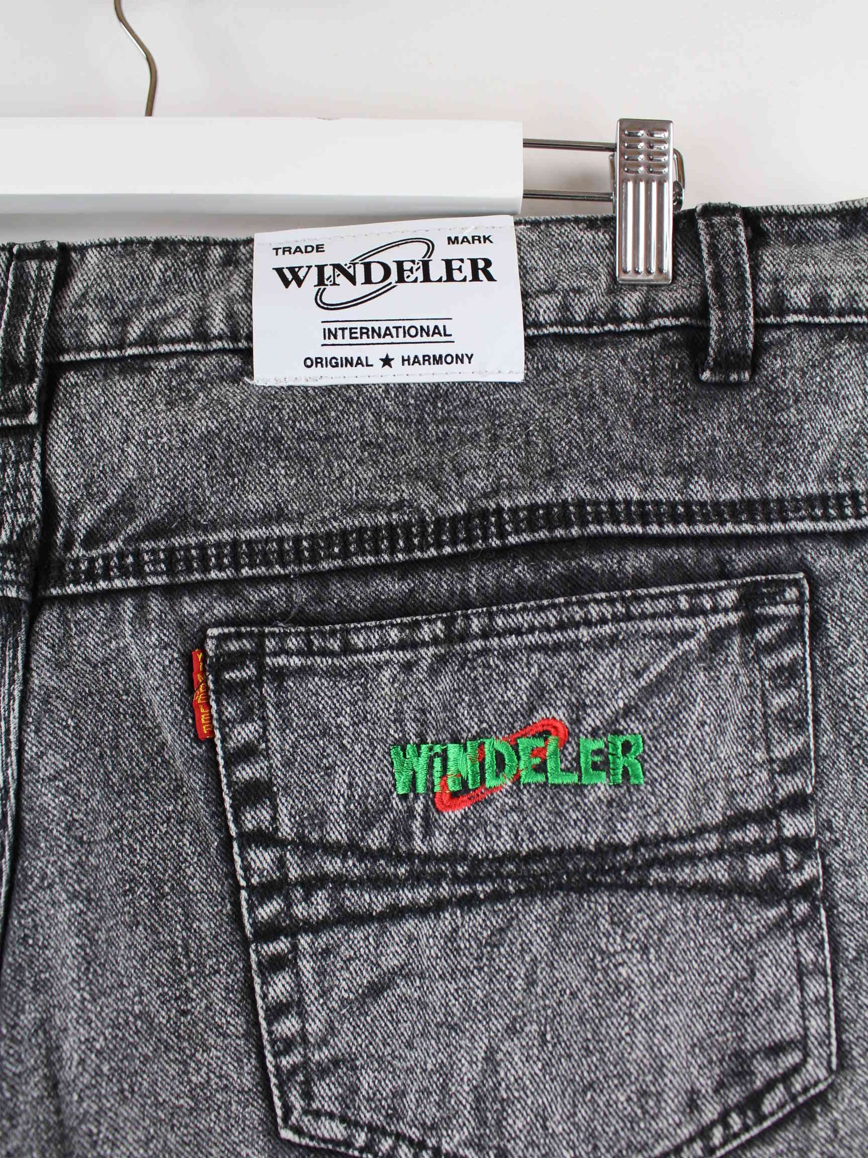 Vintage 00s Embroidered Jeans Grau W40 L30 (detail image 1)