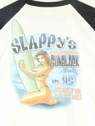 Vintage 00s Sunblock Surfing Print Sweatshirt Weiß XL (detail image 4)