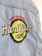 Hard Rock Cafe Damen 90s Vintage Embroidered Jeans Jacke Blau S (detail image 3)