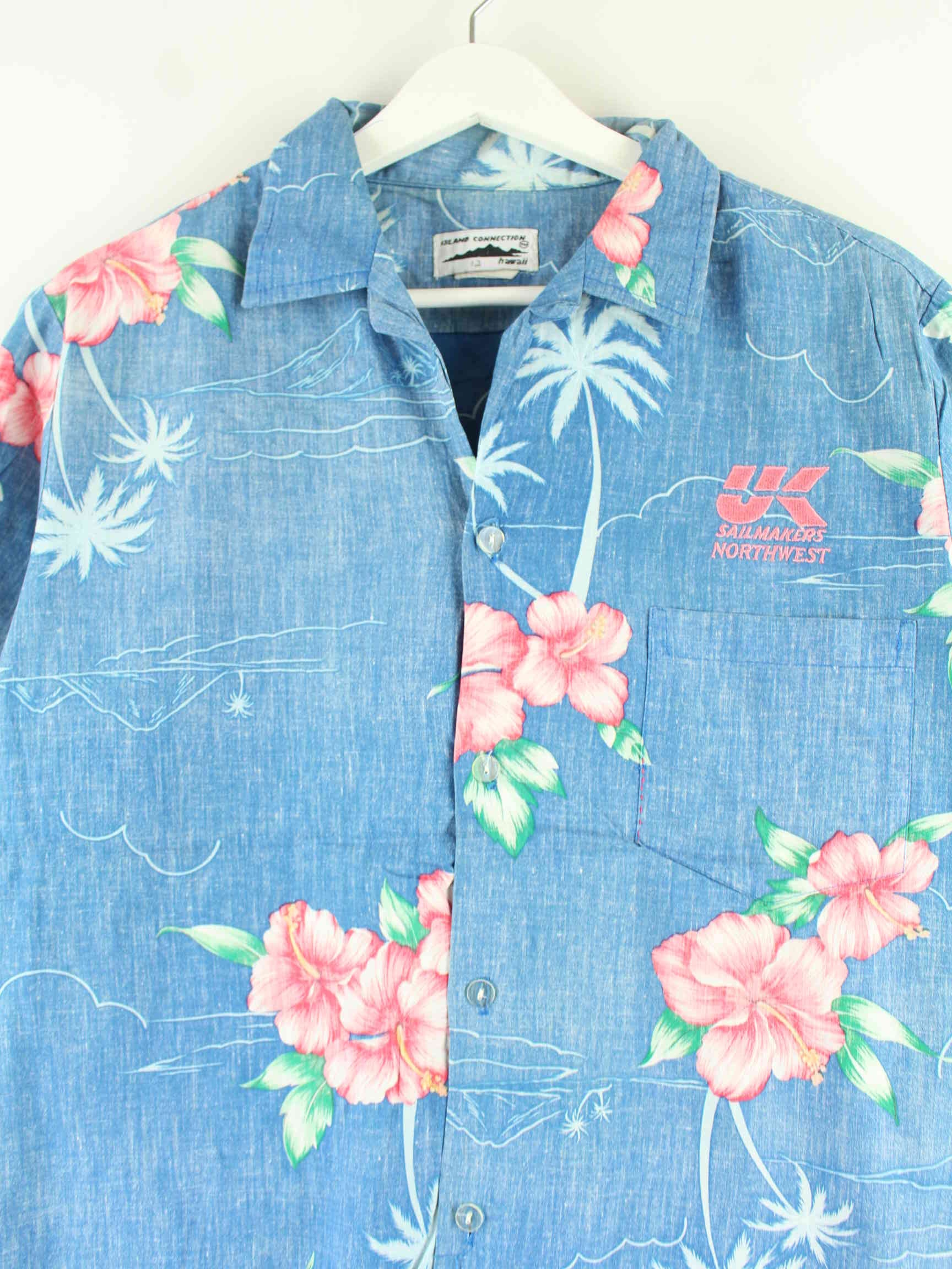 Vintage 00s Hawaii Hemd Blau M (detail image 1)