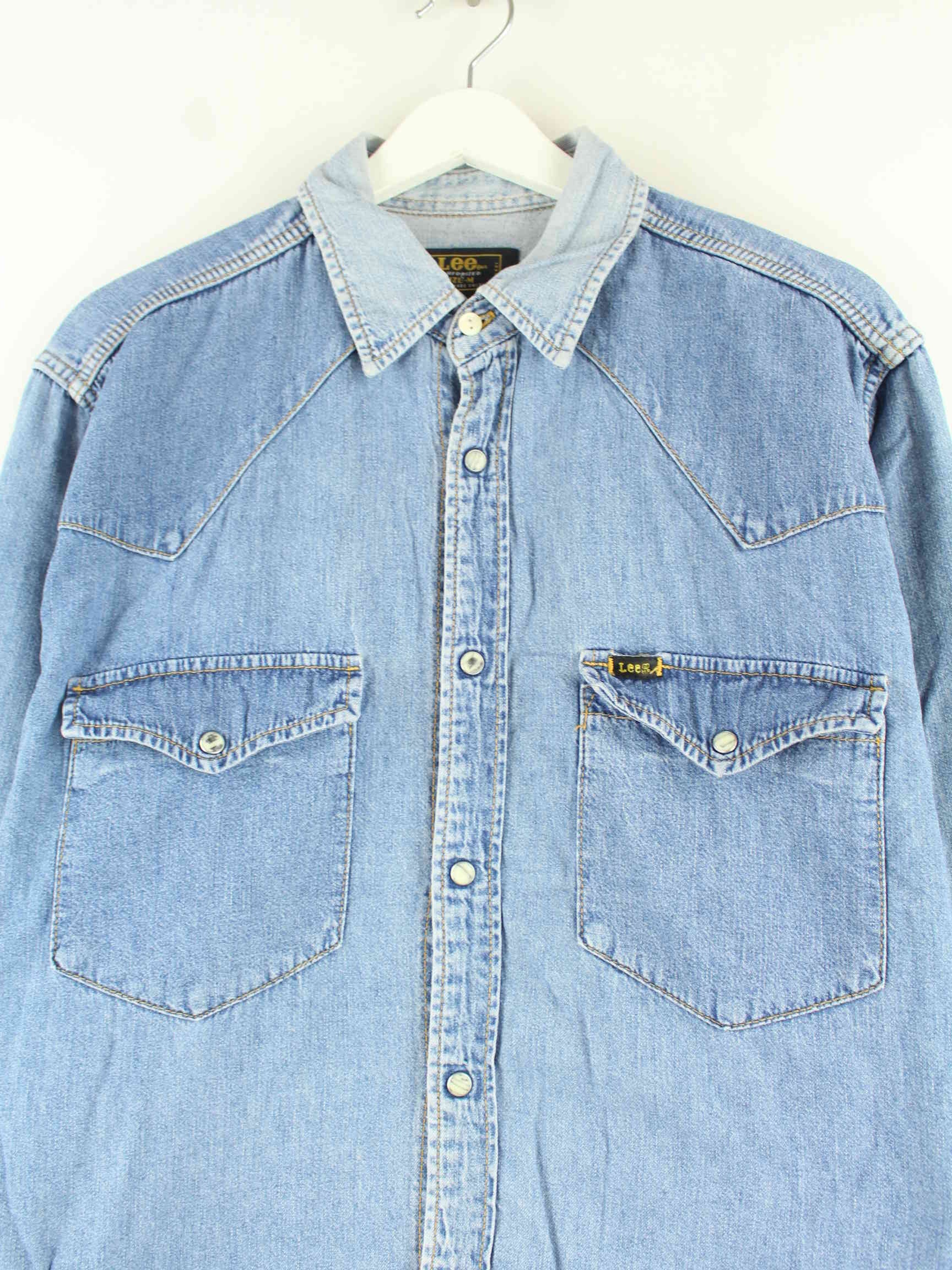 Lee 90s Vintage Jeans Hemd Blau M (detail image 1)