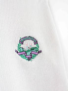 Vintage 90s Embroidered Pullover Weiß L (detail image 2)