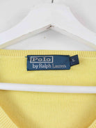 Ralph Lauren 90s Vintage V-Neck Pullover Gelb L (detail image 2)