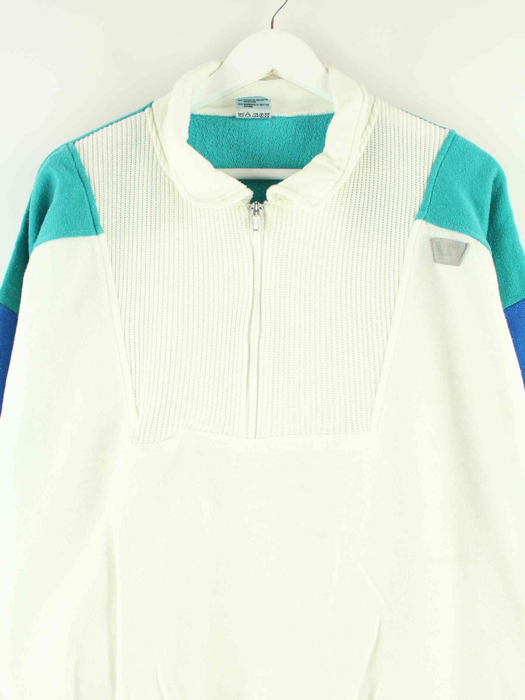 Puma 80s Vintage Print Half Zip Sweater Weiß M (detail image 1)