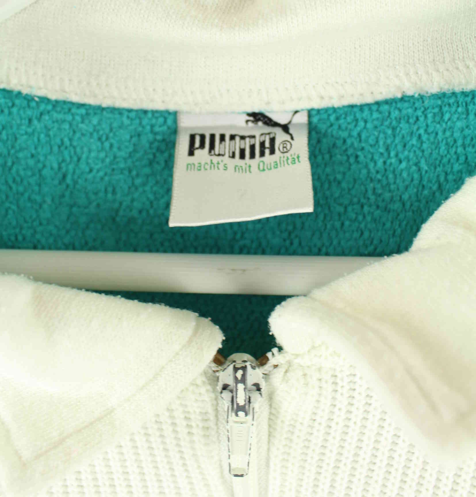 Puma 80s Vintage Print Half Zip Sweater Weiß M (detail image 2)
