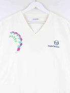 Sergio Tacchini 90s Vintage Embroidered Pullunder Weiß XL (detail image 1)