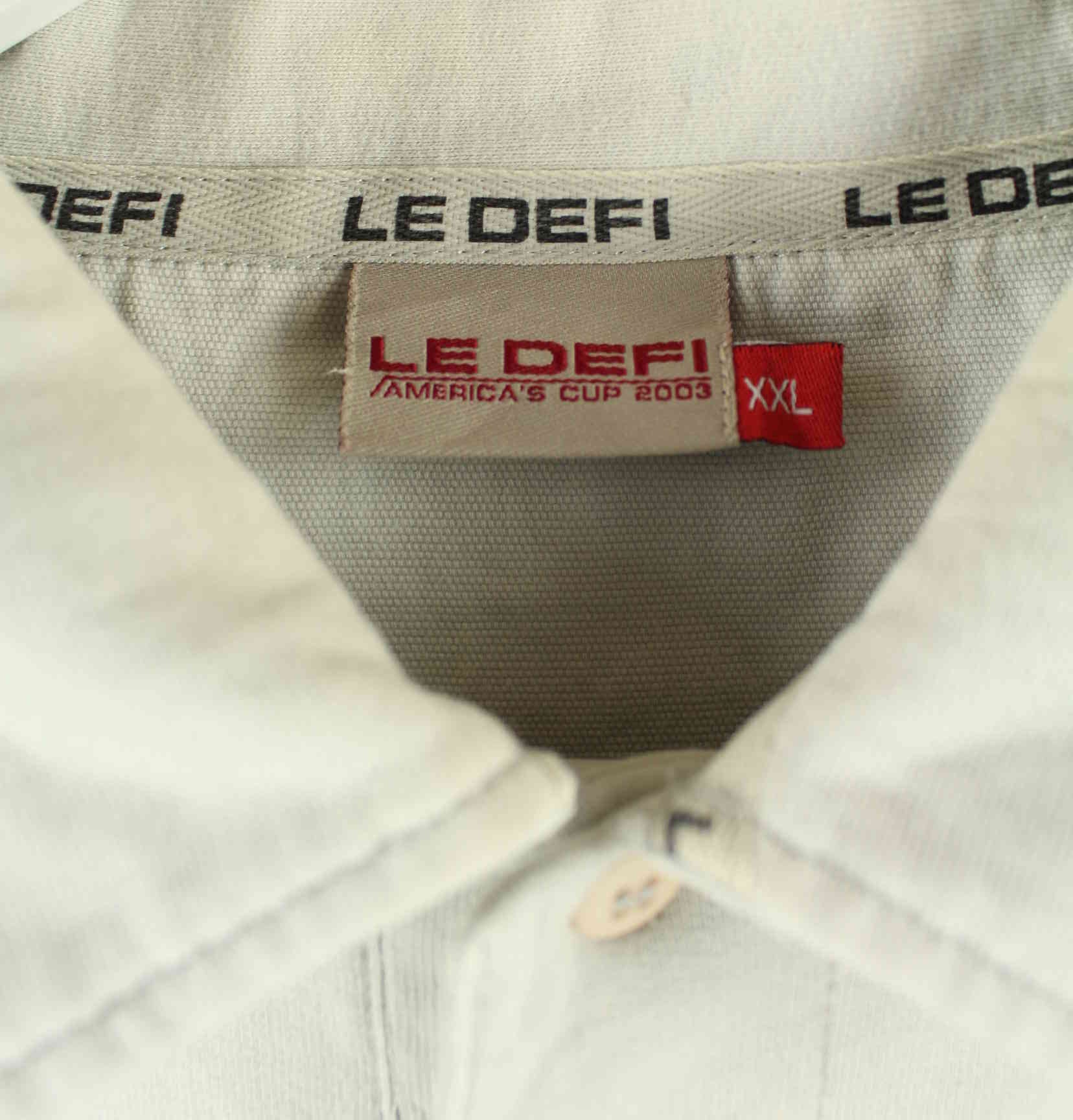 Vintage 2003 Le Defi Print Sweater Grau XXL (detail image 5)