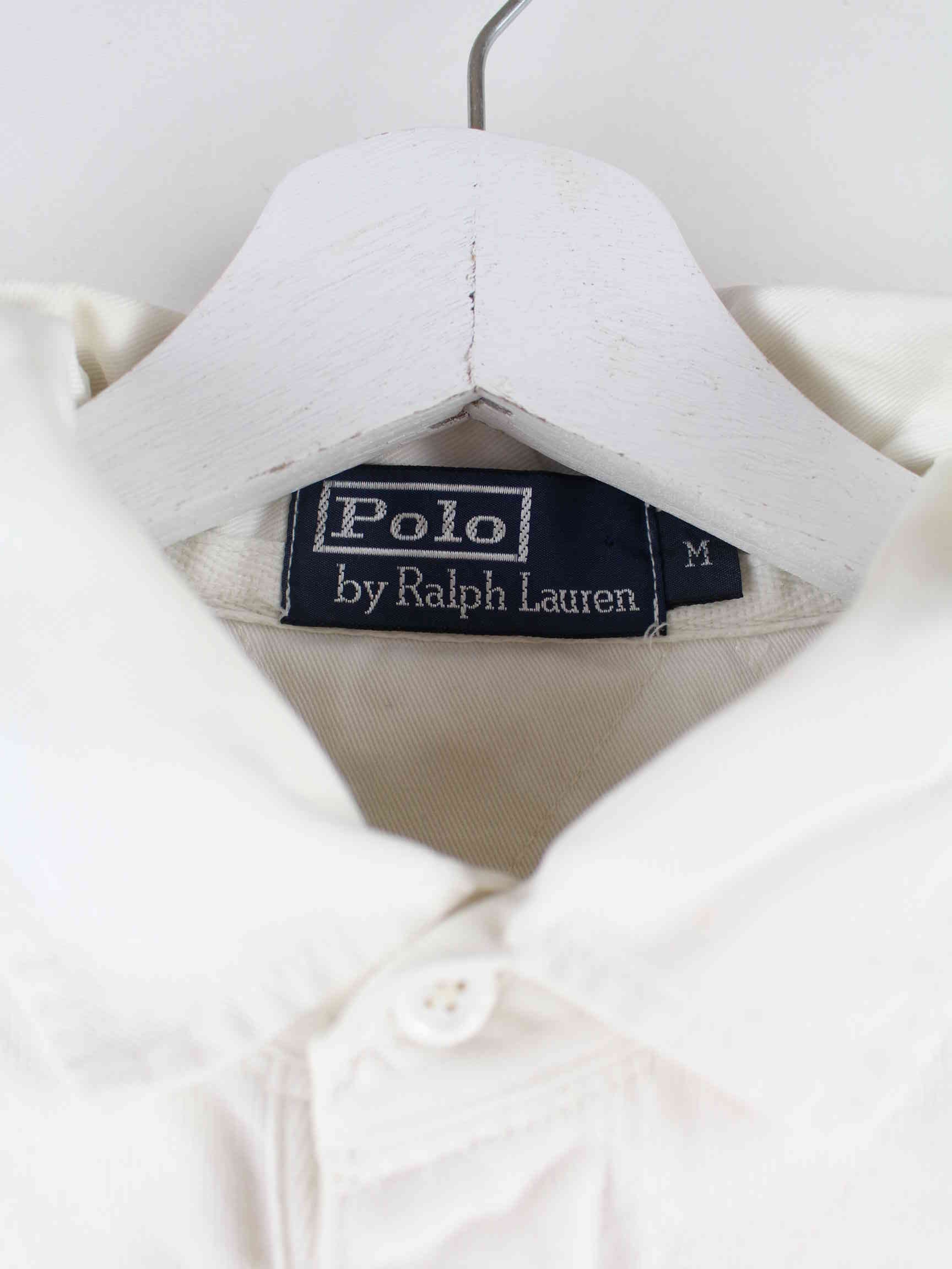 Ralph Lauren 90s Vintage Wimbledon Embroidered Polo Weiß M (detail image 2)
