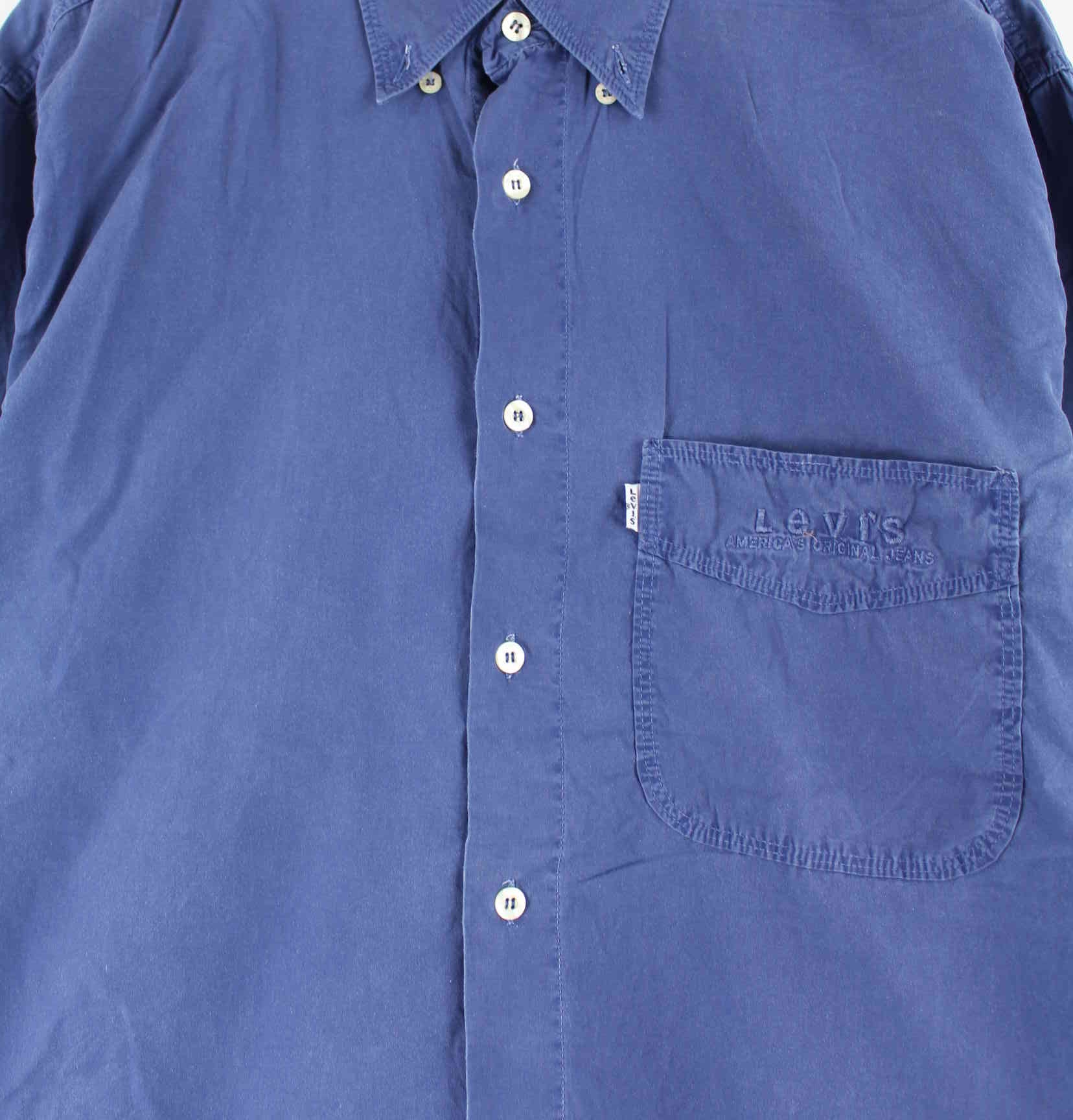 Levi's 00s White Tab Embroidered Hemd Blau M (detail image 1)