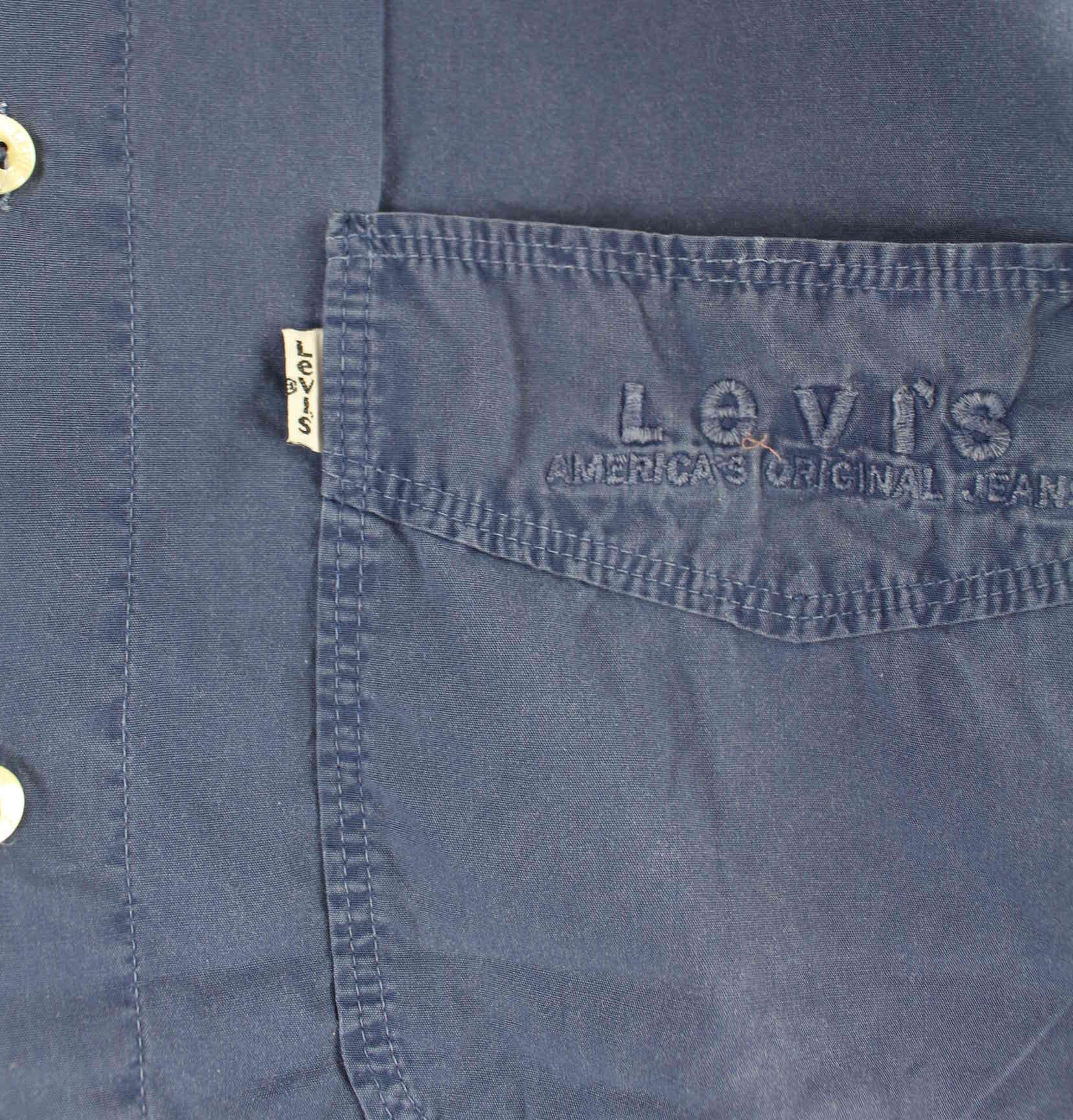 Levi's 00s White Tab Embroidered Hemd Blau M (detail image 2)