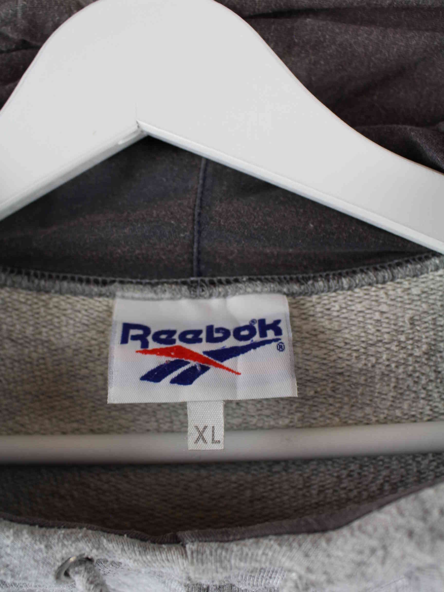 Reebok 90s Vintage Embroidered Hoodie Grau XL (detail image 2)