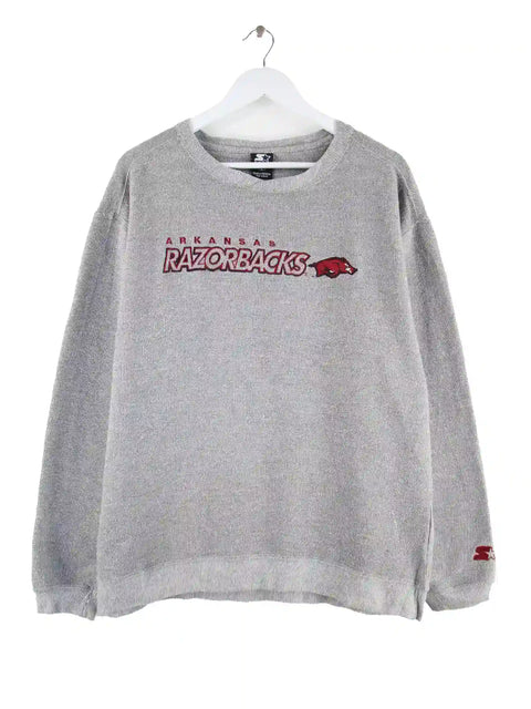 Starter 90s Vintage Arkansas Razorbacks Sweater Grau L