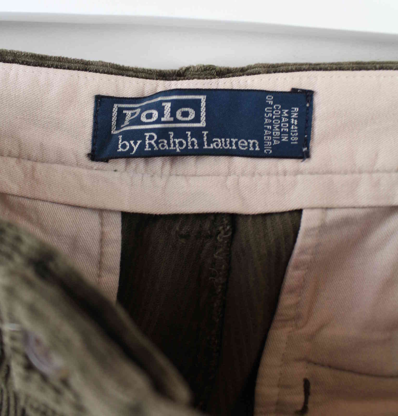 Ralph Lauren 90s Vintage Cord Hose Grün W34 L32 (detail image 2)