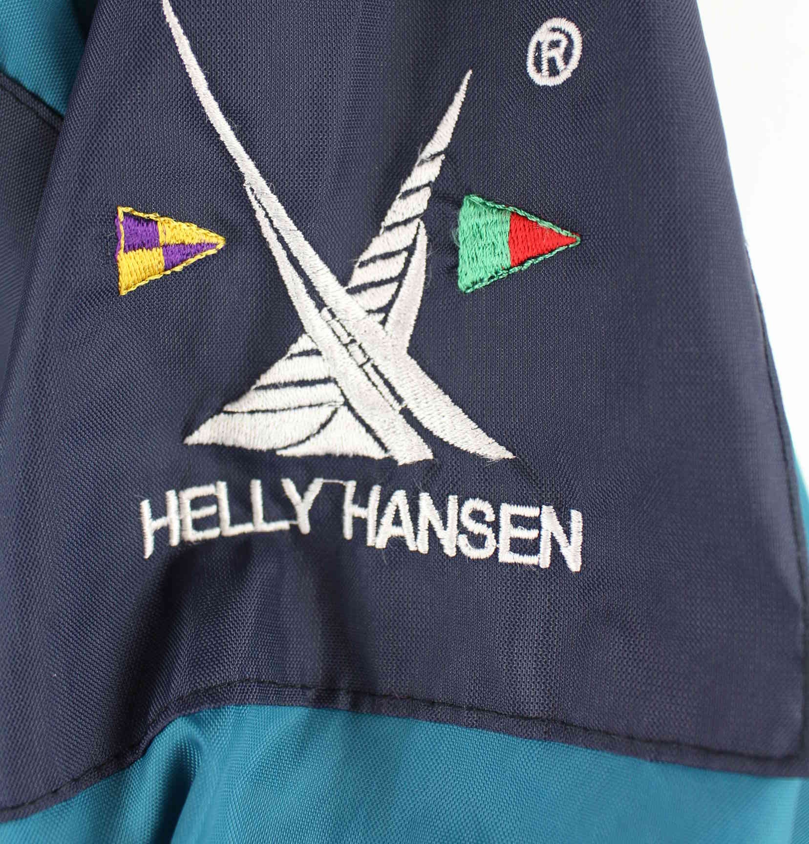 Helly Hansen 90s Vintage Embroidered Sailing Jacke Grün XXL (detail image 2)