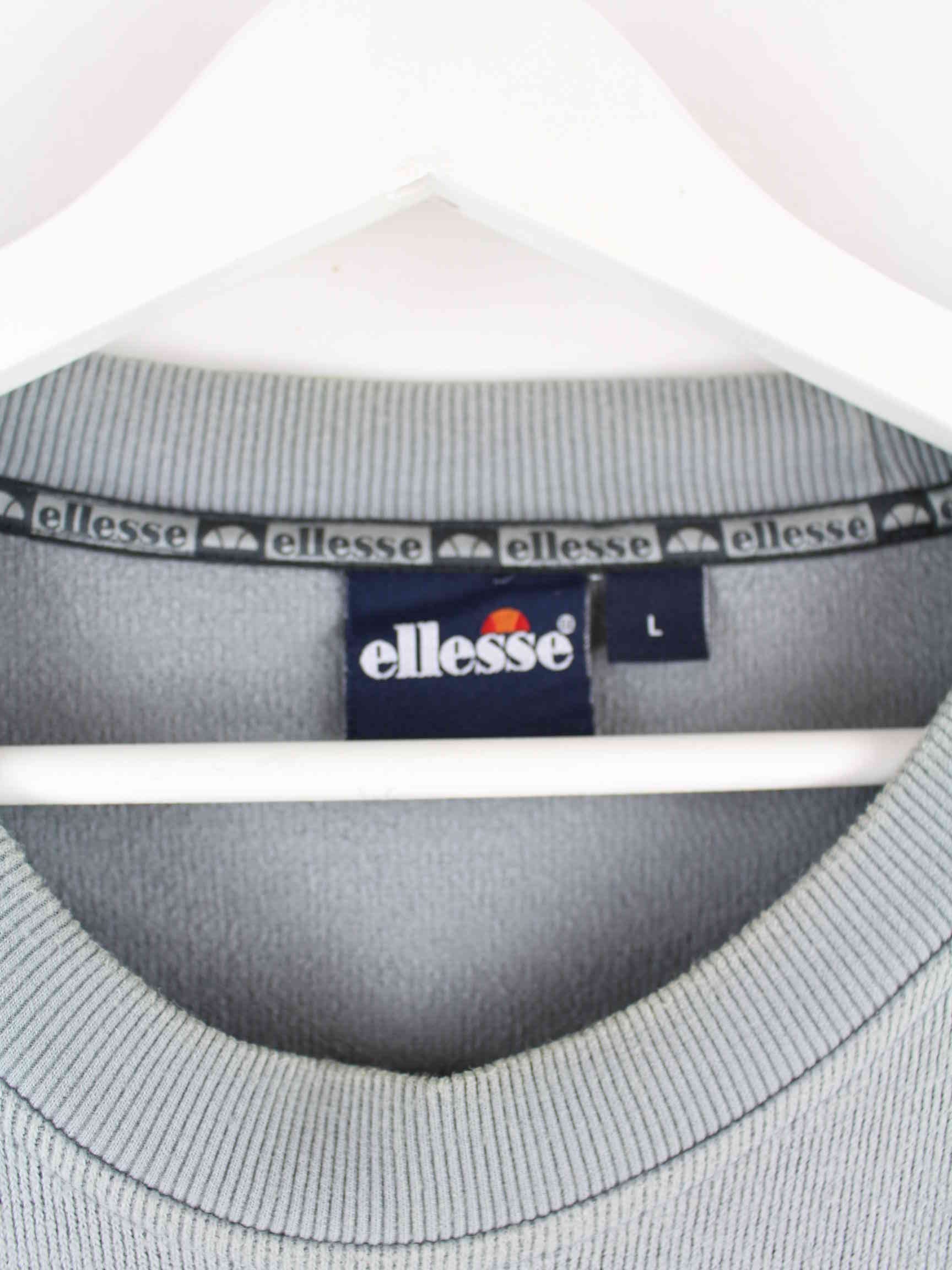 Ellesse 00s Embroidered Sweater Grau L (detail image 2)