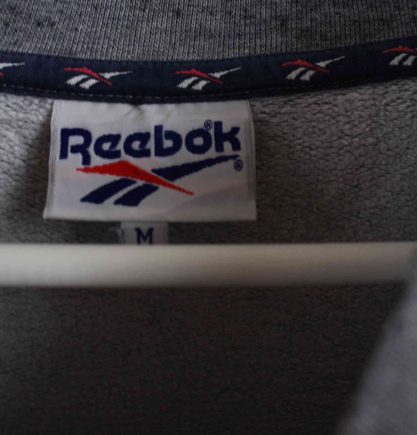 Reebok 90s Vintage Embroidered Sweater Grau S (detail image 2)
