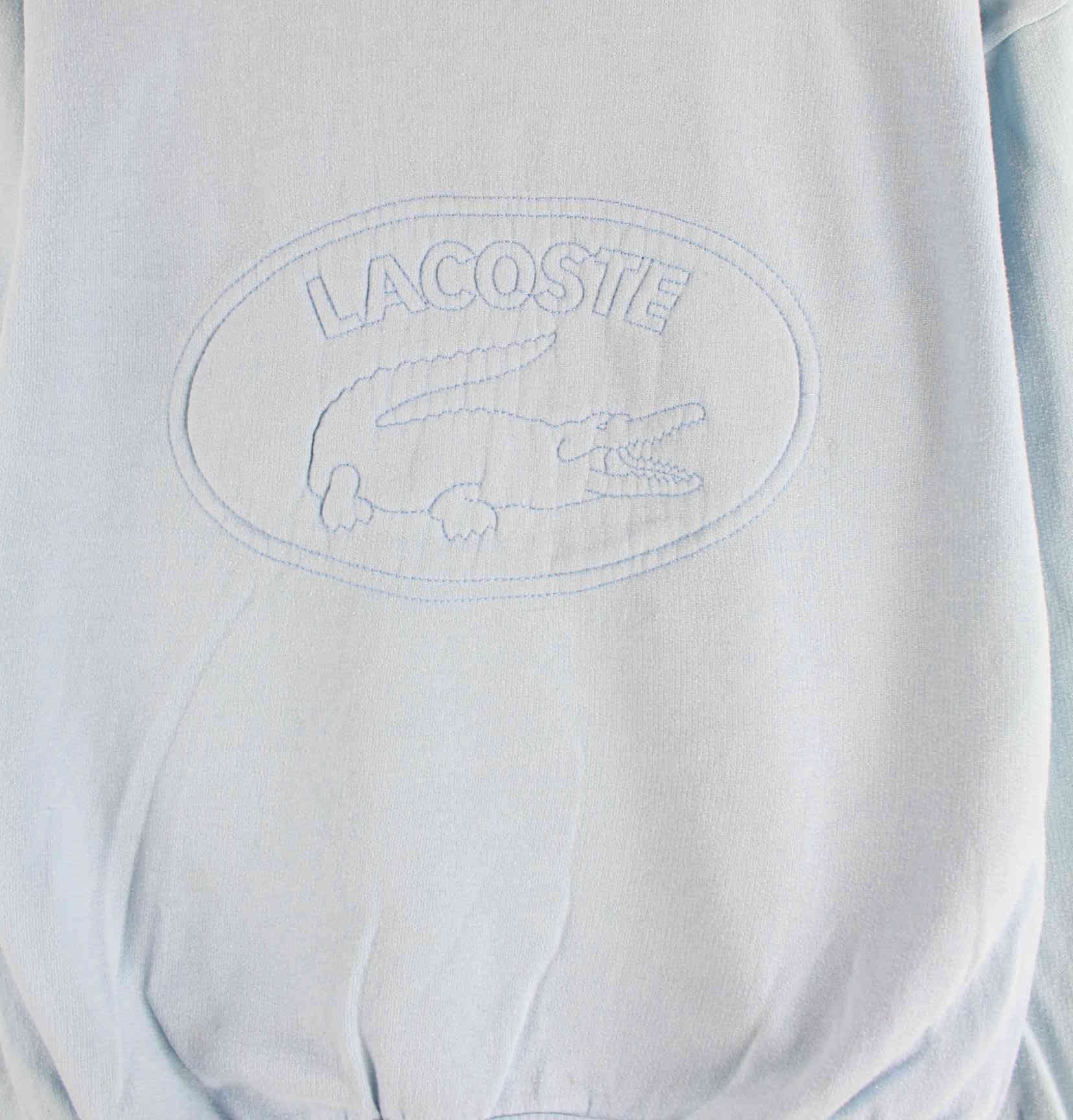 Lacoste 90s Vintage Embroidered Sweater Blau M (detail image 1)