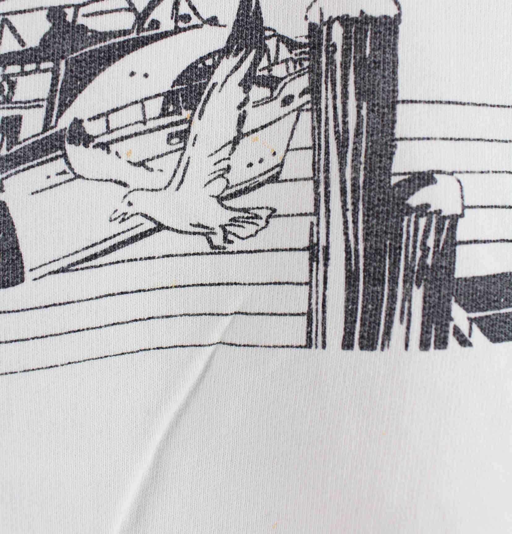 Lacoste 90s Vintage Print Sweater Weiß M (detail image 2)