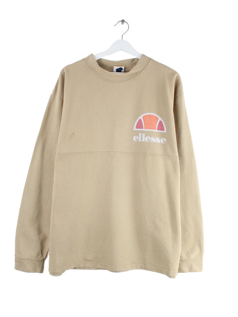 Ellesse Logo Print Sweater Braun L