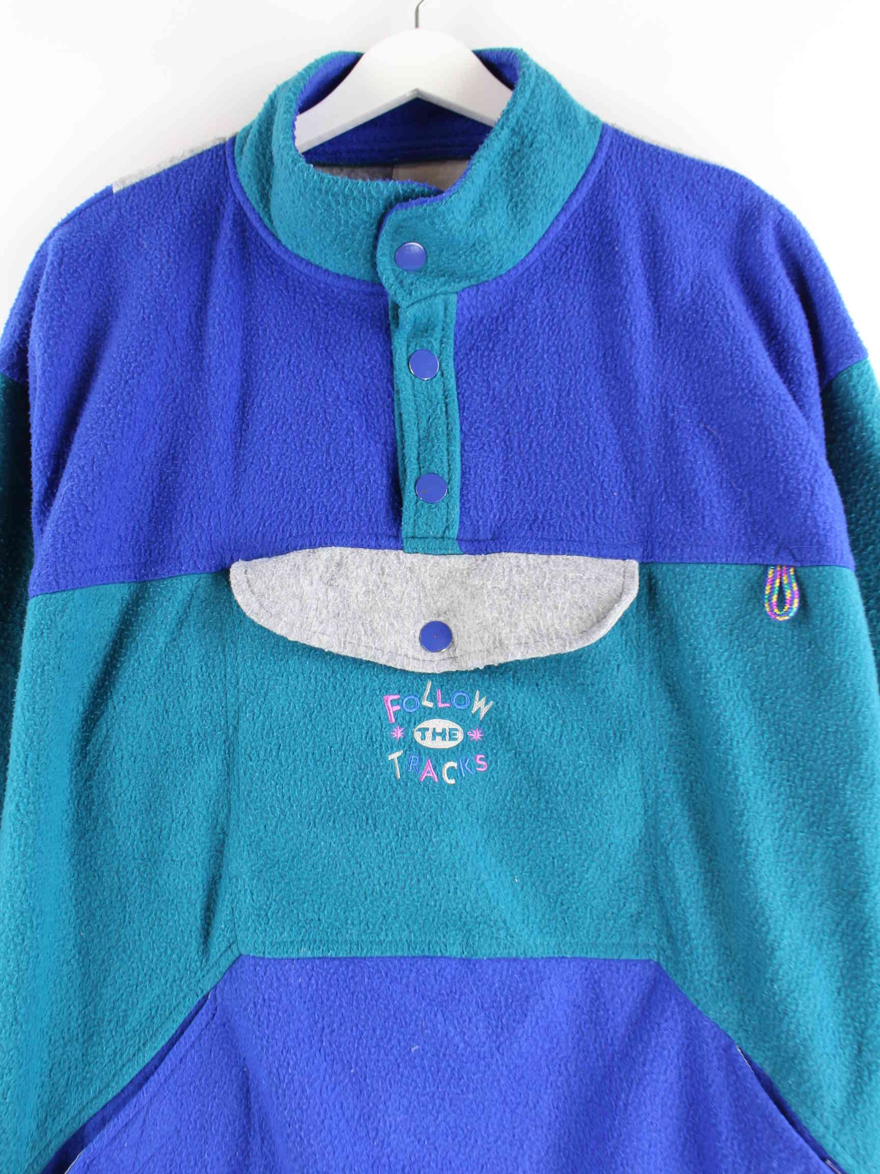 Vintage 90s Fleece Sweater Grün L (detail image 1)