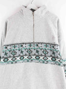 Vintage 90s Fleece Half Zip Sweater Grau XL (detail image 1)
