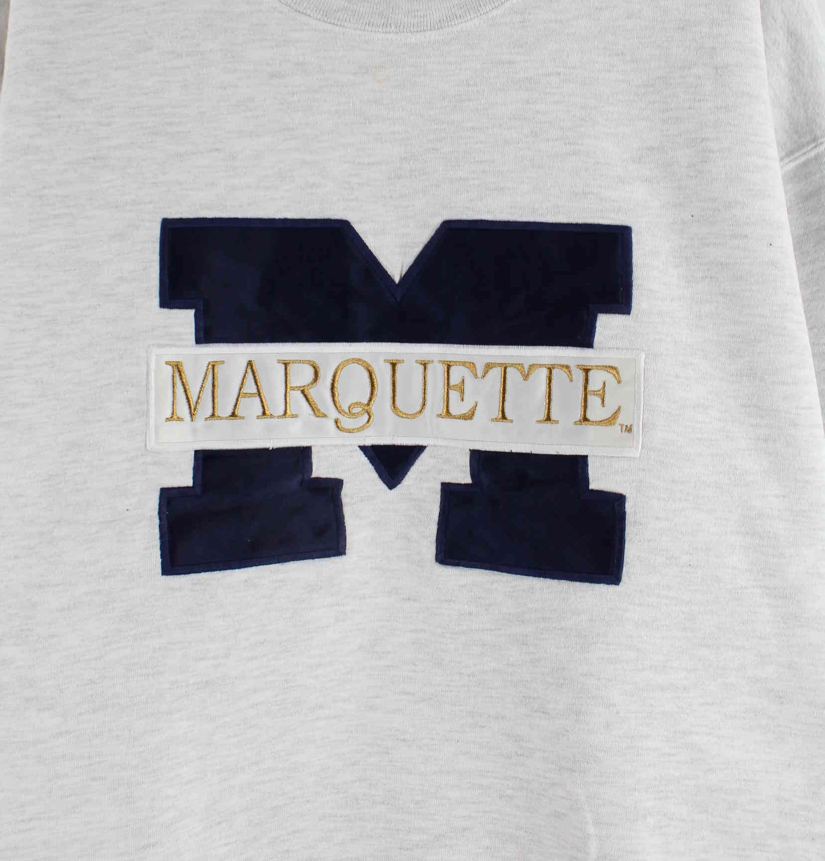 Vintage y2k Marquette Embroidered Sweater Grau L (detail image 1)